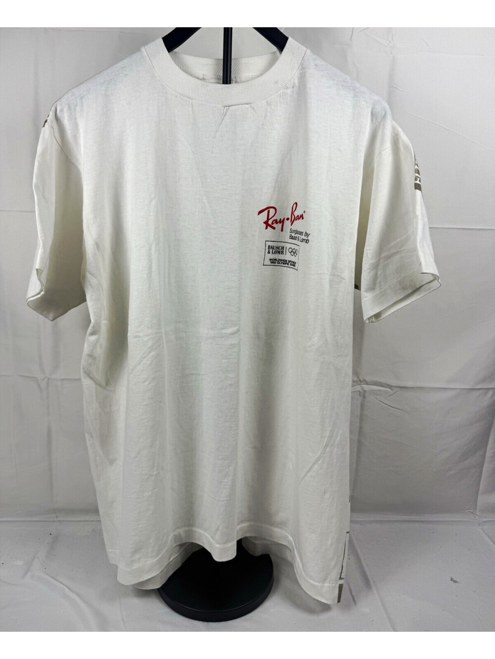 Fruit of the Loom 1992 Olympic Games Tennis Shirt White/Gray XL [COPY]